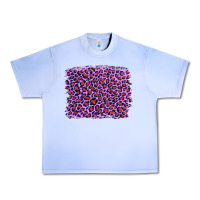 Grape Ice lilac leopard with red glitter Urban Heavy Tee - Artiststas