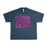 Midnight Navy lilac leopard with red glitter Urban Heavy Tee - Artiststas