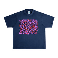 Navy lilac leopard with red glitter Urban Heavy Tee - Artiststas
