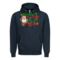 Navy santas favorite hair stylist Zipper Hoodie - MaliasSmallBusiness