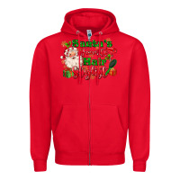 Red santas favorite hair stylist Zipper Hoodie - MaliasSmallBusiness