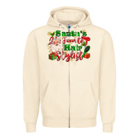 Sandshell santas favorite hair stylist Zipper Hoodie - MaliasSmallBusiness