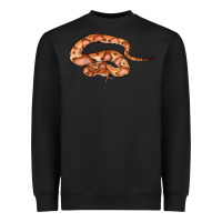Black Copperhead Snake Illustrations Heavyweight Sweatshirt - LillyAllenDesigns