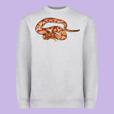 Copperhead Snake Illustrations Heavyweight Sweatshirt Designed By Lillyallendesigns