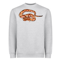 Heather Grey Copperhead Snake Illustrations Heavyweight Sweatshirt - LillyAllenDesigns