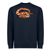 Navy Copperhead Snake Illustrations Heavyweight Sweatshirt - LillyAllenDesigns