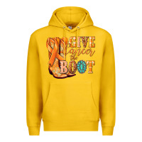 Lemon Give Cancer the boot Kidney Cancer orange ribbon Premium Hoodie - NancyCooperArtShop