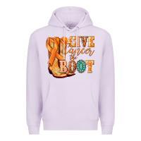 Lilac Give Cancer the boot Kidney Cancer orange ribbon Premium Hoodie - NancyCooperArtShop