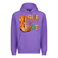 Purple Give Cancer the boot Kidney Cancer orange ribbon Premium Hoodie - NancyCooperArtShop