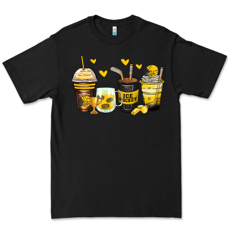 Ice Hockey Coffee Cups Premium Tee by Zillion Design Studio | Teevron