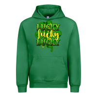 Emerald lucky lucky lucky clover St. Patrick's Urban Hoodie - HowdyJamesFarm