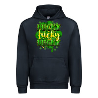 Navy lucky lucky lucky clover St. Patrick's Urban Hoodie - HowdyJamesFarm