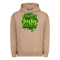 Pigment Burro lucky lucky lucky clover St. Patrick's Urban Hoodie - HowdyJamesFarm