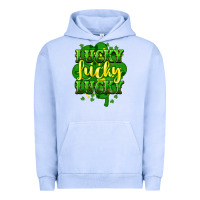Pigment Grape Ice lucky lucky lucky clover St. Patrick's Urban Hoodie - HowdyJamesFarm