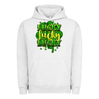 Pigment Lunar Rock lucky lucky lucky clover St. Patrick's Urban Hoodie - HowdyJamesFarm