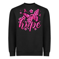 Black hope breast cancer butterfly Heavyweight Sweatshirt - Jasminsmagicworld