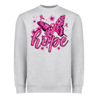 Hope Breast Cancer Butterfly Heavyweight Sweatshirt | Teevron