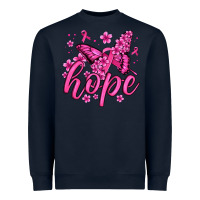 Navy hope breast cancer butterfly Heavyweight Sweatshirt - Jasminsmagicworld
