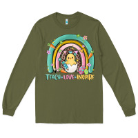 Army Green teach love inspire rainbow Long Sleeve Tee - MaliasSmallBusiness