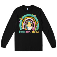 Black teach love inspire rainbow Long Sleeve Tee - MaliasSmallBusiness
