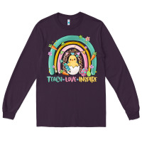 Plum teach love inspire rainbow Long Sleeve Tee - MaliasSmallBusiness