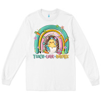 White teach love inspire rainbow Long Sleeve Tee - MaliasSmallBusiness
