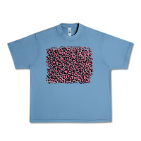 Pebble Blue pink leopard with pink glitter Urban Heavy Tee - Artiststas
