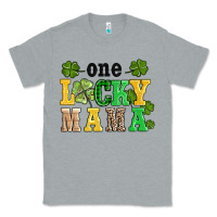 Heather Grey one lucky mama Classic Tee - AdoDesignShop