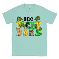 Seafoam one lucky mama Classic Tee - AdoDesignShop