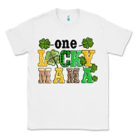 White one lucky mama Classic Tee - AdoDesignShop
