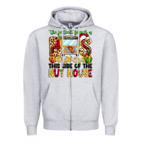 Heather Grey the jolliest bunch of bus drivers Zipper Hoodie - MaliasSmallBusiness