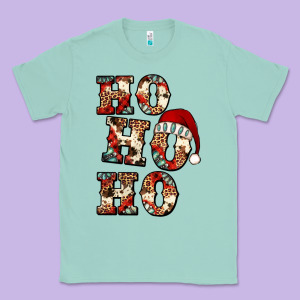 Ho Ho Ho Western Christmas Classic Tee Designed By Jasminsmagicworld