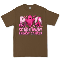 Cacao Boo Scare Away Breast Cancer Premium Tee - texasbilliewilder