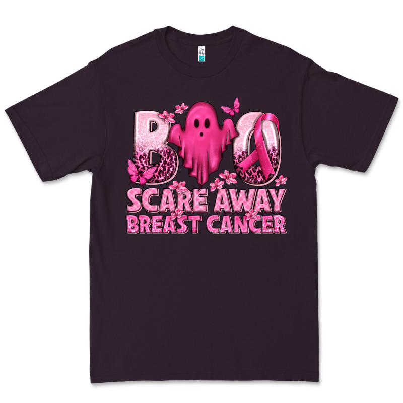 Boo Scare Away Breast Cancer Premium Tee by texasbilliewilder | Teevron