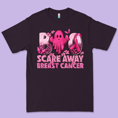 Boo Scare Away Breast Cancer Premium Tee Designed By Texasbilliewilder