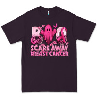 Plum Boo Scare Away Breast Cancer Premium Tee - texasbilliewilder