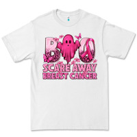 White Boo Scare Away Breast Cancer Premium Tee - texasbilliewilder