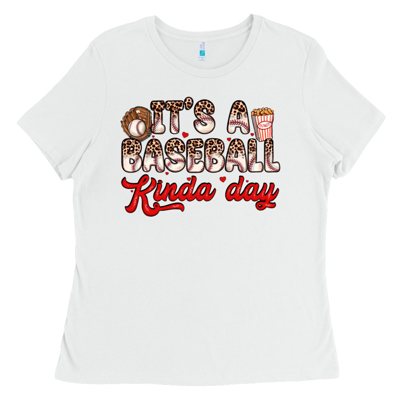 It S A Baseball Kinda Day Ladies Tee by Zillion Design Studio | Teevron