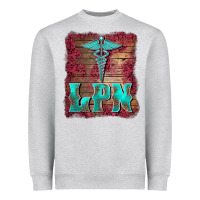 Heather Grey licensed practical nurse medical symbol  background Heavyweight Sweatshirt - BarkalooDesign