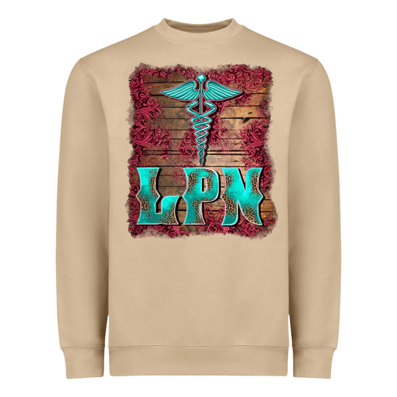 Licensed Practical Nurse Medical Symbol  Background Heavyweight Sweatshirt by BarkalooDesign | Teevron