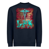 Navy licensed practical nurse medical symbol  background Heavyweight Sweatshirt - BarkalooDesign