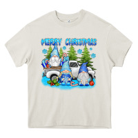 Cream merry christmas gnomies Heavy Core Tee - texasbilliewilder