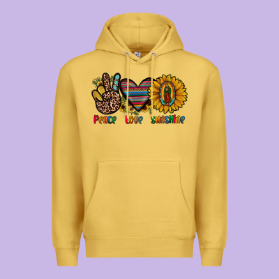 Peace Love Sunshine Premium Hoodie Designed By Jahusdesignshop