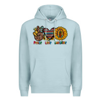 Blue Mist peace love sunshine Premium Hoodie - JahusDesignShop