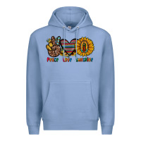 Colony Blue peace love sunshine Premium Hoodie - JahusDesignShop