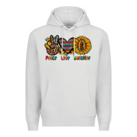 Dove Grey peace love sunshine Premium Hoodie - JahusDesignShop
