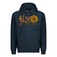Navy peace love sunshine Premium Hoodie - JahusDesignShop