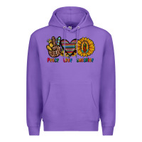 Purple peace love sunshine Premium Hoodie - JahusDesignShop