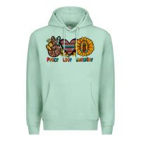 Seafoam peace love sunshine Premium Hoodie - JahusDesignShop