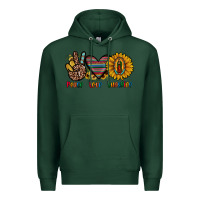 Sports Green peace love sunshine Premium Hoodie - JahusDesignShop